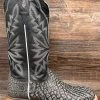 Ddb0436 Men's Charcoal Genuine African Cape Buffalo Square Toe Western Boot By Durango