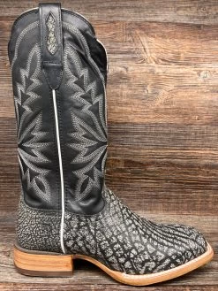 Ddb0436 Men's Charcoal Genuine African Cape Buffalo Square Toe Western Boot By Durango