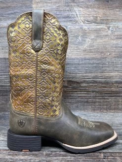 10044431 Women's Round Up Square Toe Western Boot By Ariat