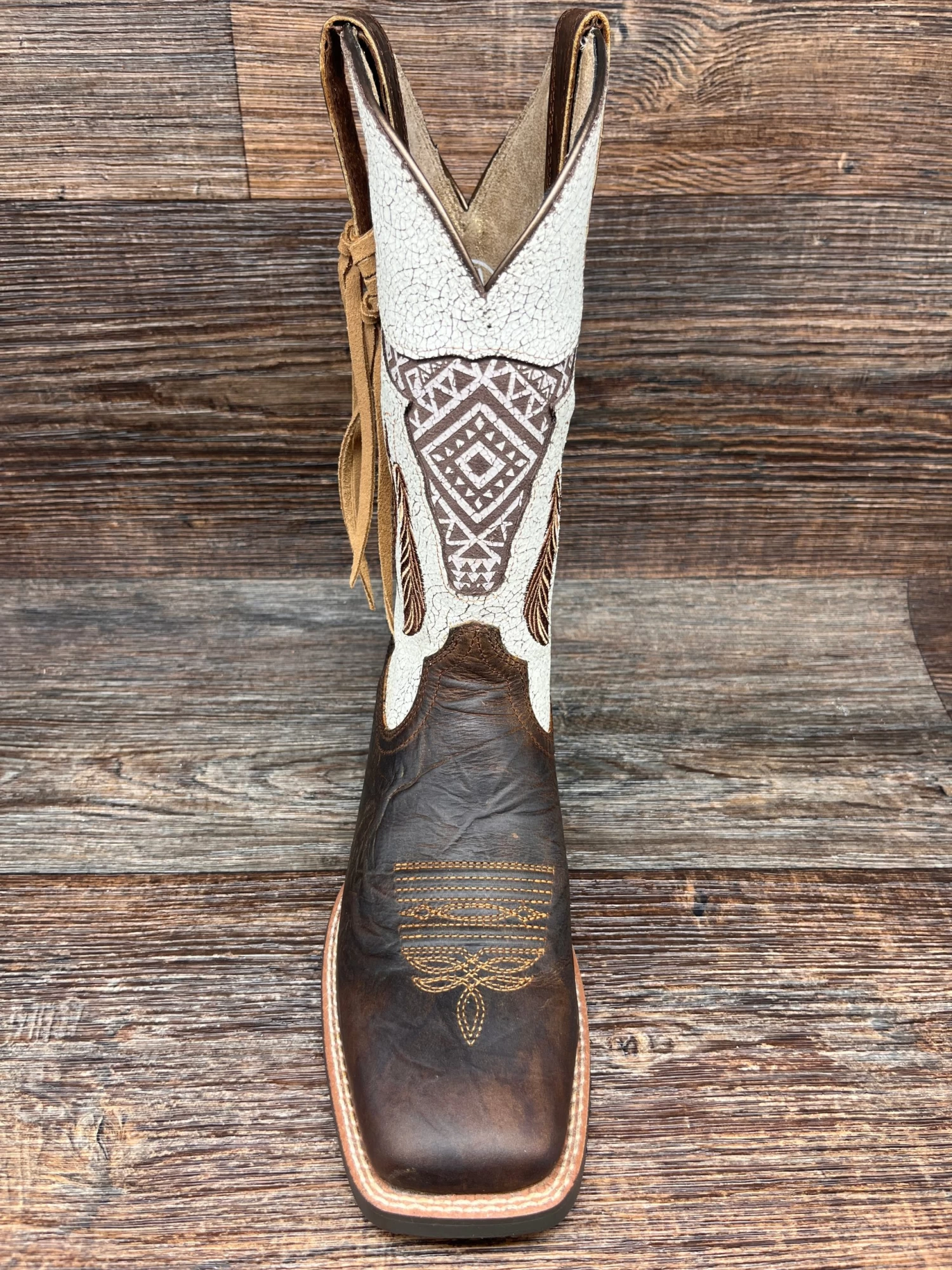 10044434 Women's Round Up Southwest StretchFit Western Boot By Ariat - Image 3