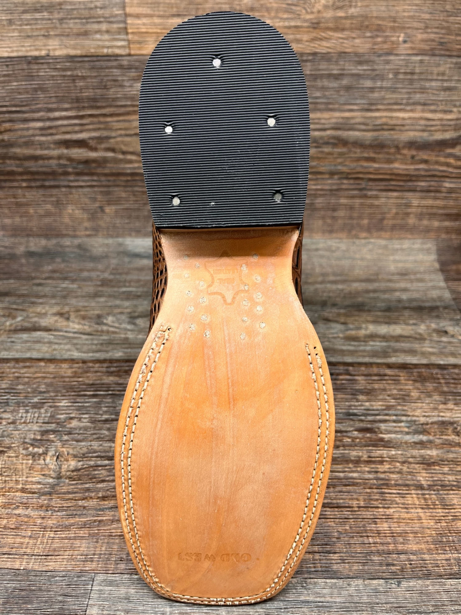 Bsm1886 Men's Cowhide Alligator Print Square Toe Western Boots By Old West - Image 4