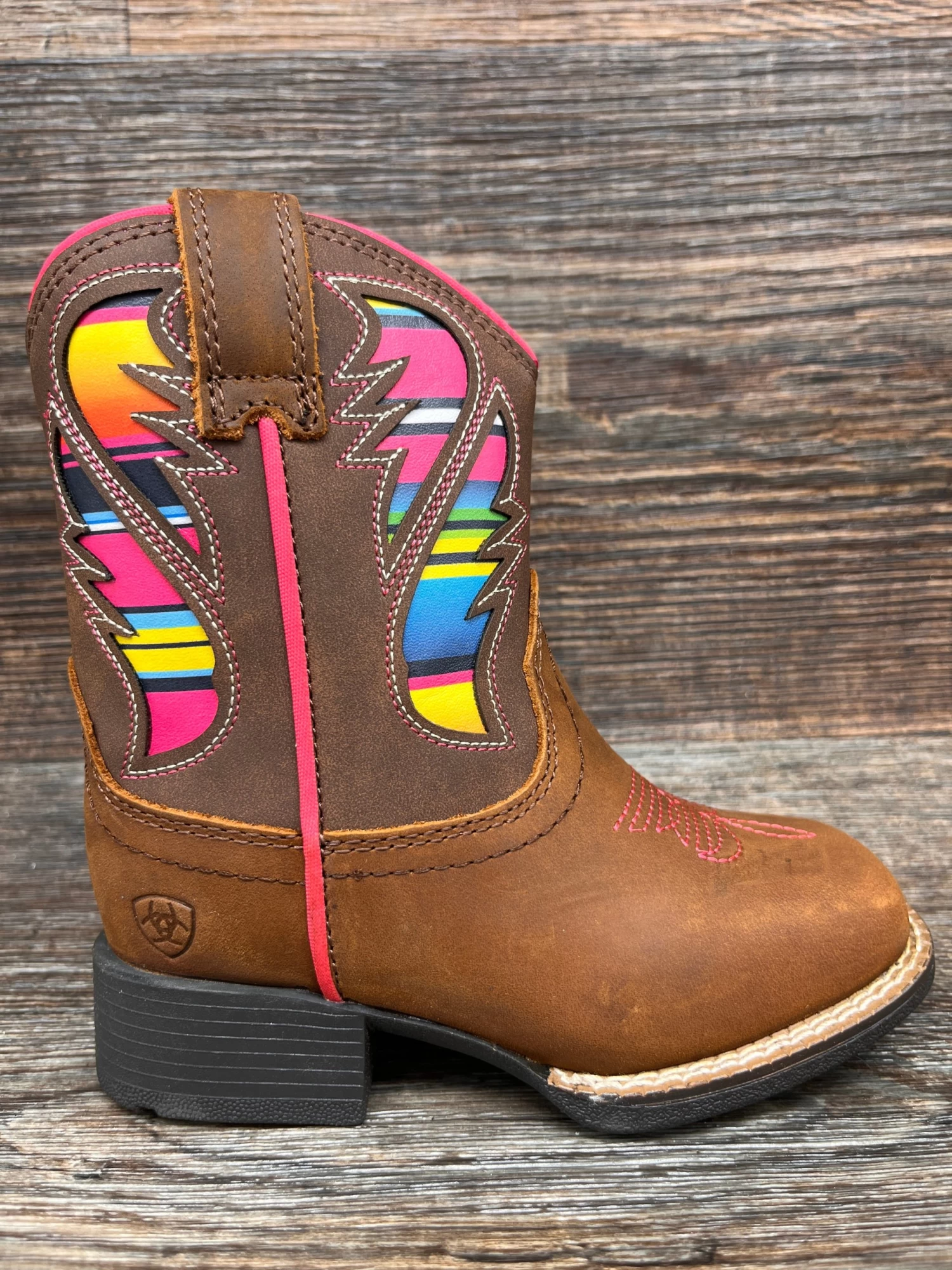 A441002302 Toddler's Ariat Lil' Stompers Square Toe Western Boots By M&F Western - Image 2