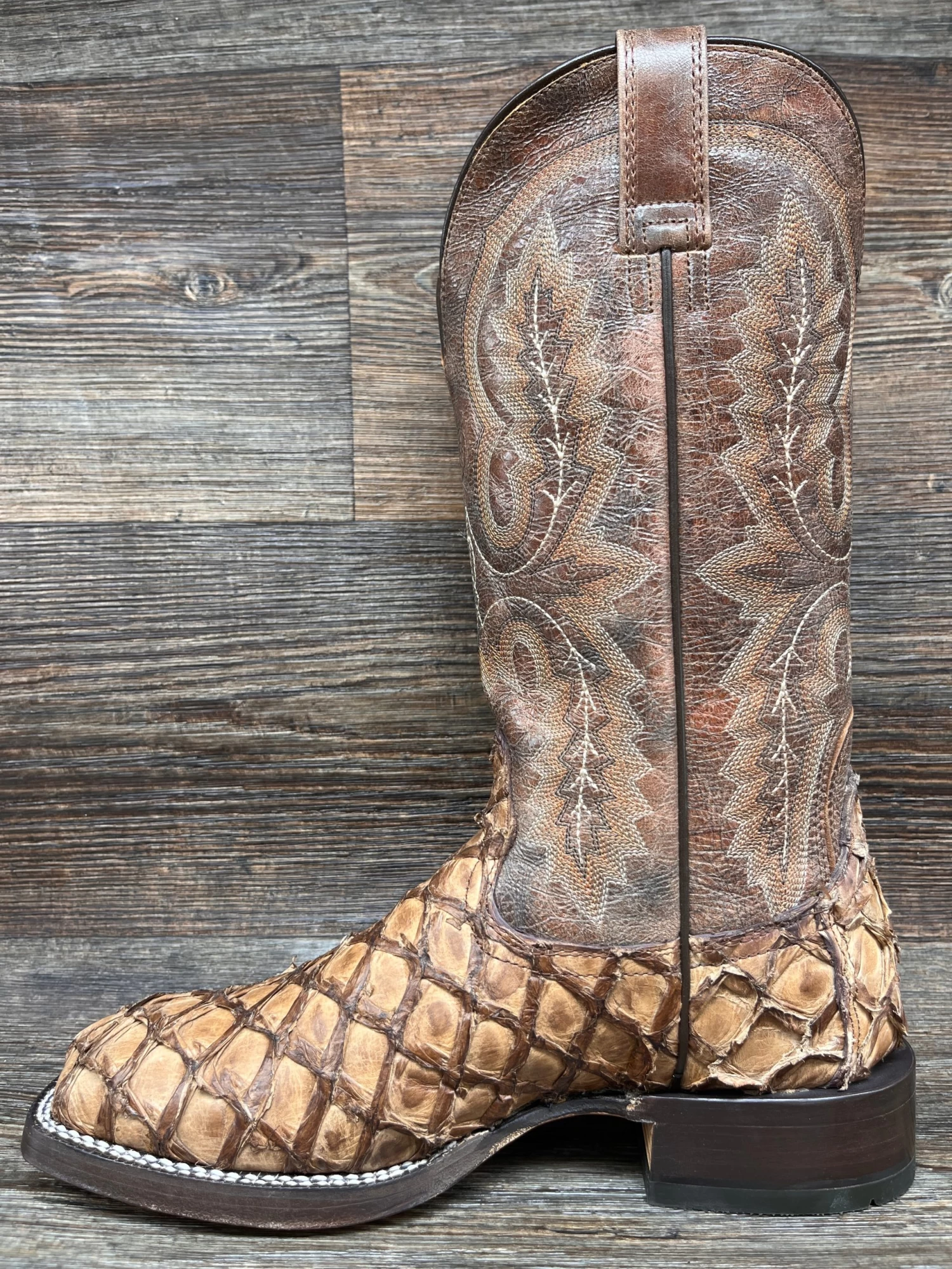 10044421 Men's Deep Water Genuine Pirarucu Western Boot By Ariat - Image 5