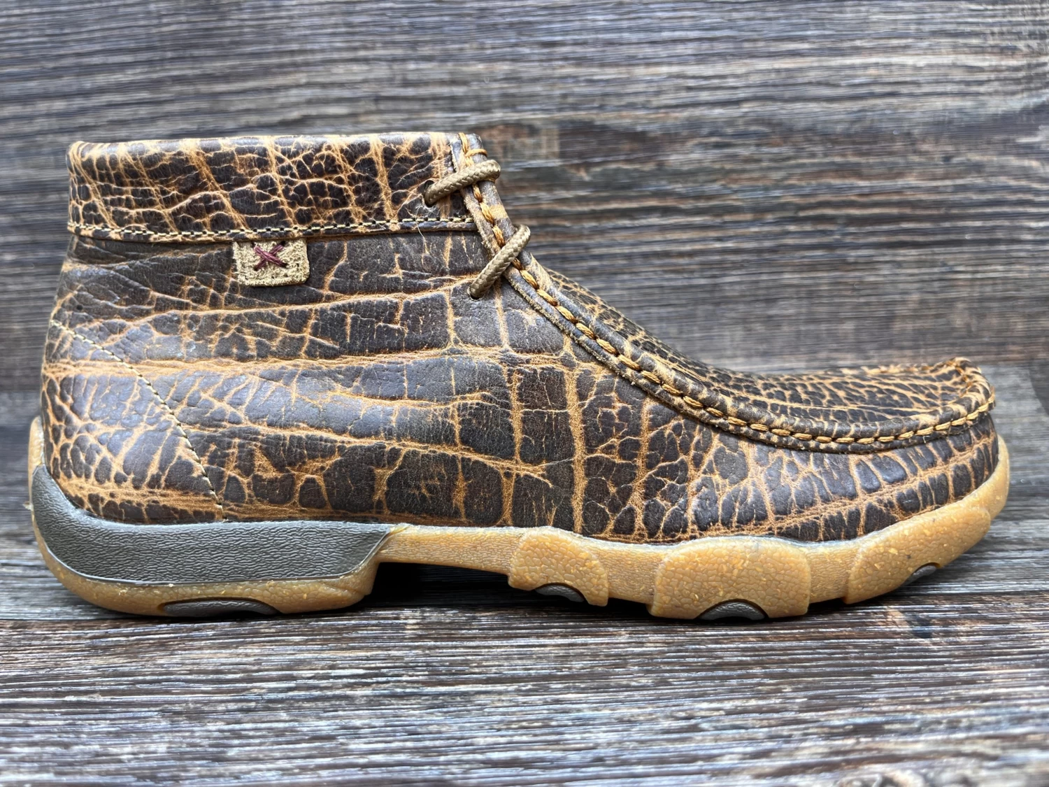 MDM0096 Men's Golden Elephant Print Driving Moc By Twisted X - Image 2