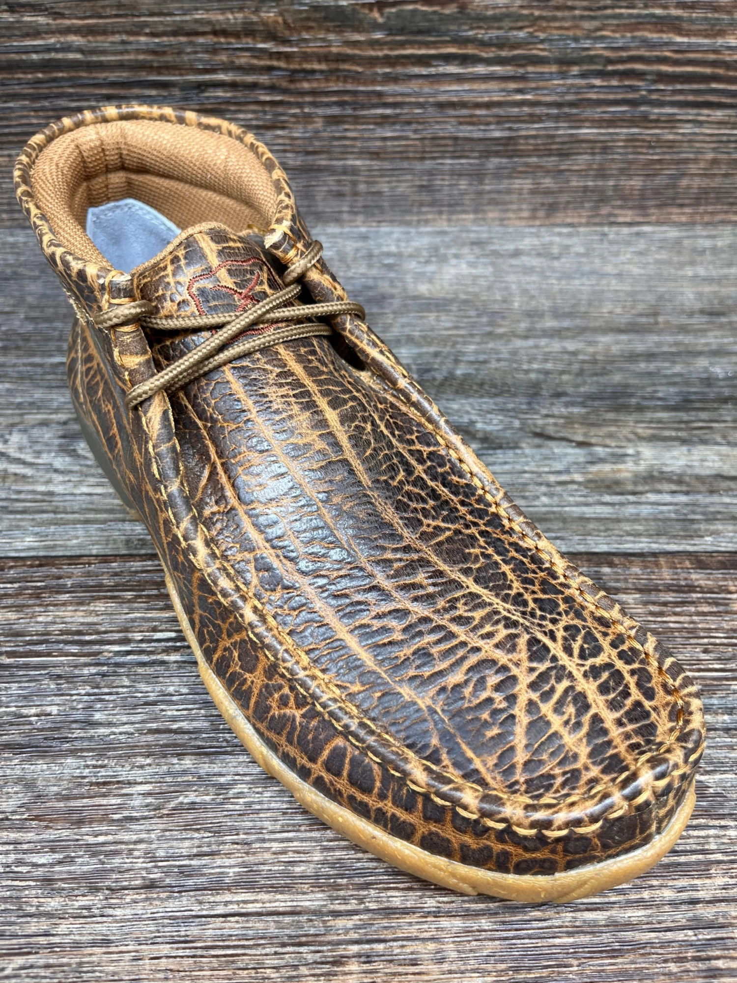 MDM0096 Men's Golden Elephant Print Driving Moc By Twisted X