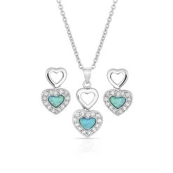 Js2537 River Lights In Love Jewelry Set By Montana Silversmiths