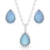 Js5116 Captivating Teardrop Jewelry Set By Montana Silversmiths