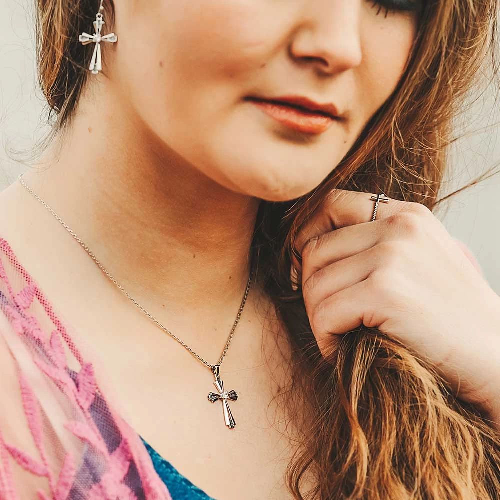 Js5176 Extended Faith Cross Jewelry Set By Montana Silversmiths - Image 2