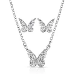 Js5267 Beautiful Butterfly Jewelry Set By Montana Silversmiths