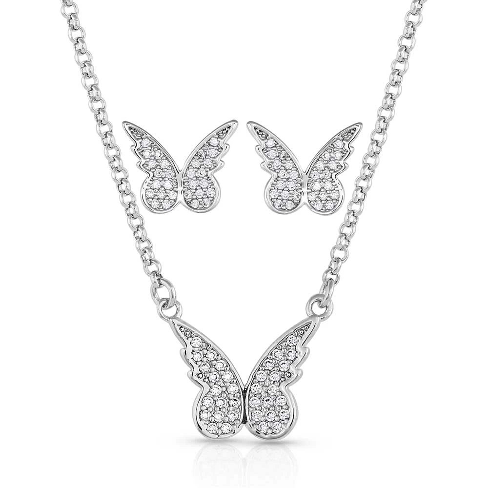 Js5267 Beautiful Butterfly Jewelry Set By Montana Silversmiths