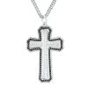 Nc3110 Beaded Wheat Cross Necklace By Montana Silversmiths