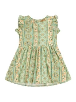 Pqd213m Baby Girl Dress With Matching Diaper Cover By Wrangler