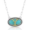 Yelnc5300 Yellowstone Turquoise Necklace By Montana Silversmiths