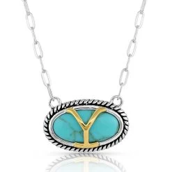 Yelnc5300 Yellowstone Turquoise Necklace By Montana Silversmiths