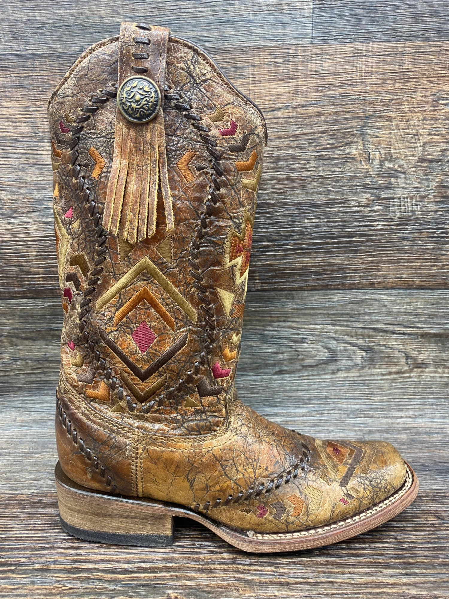 C2915-1 Women's Whip Stitch Square Toe Western Boot By Corral - Image 2